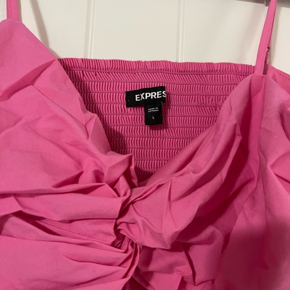 Express Pink Crop Top - Picture 2 of 4